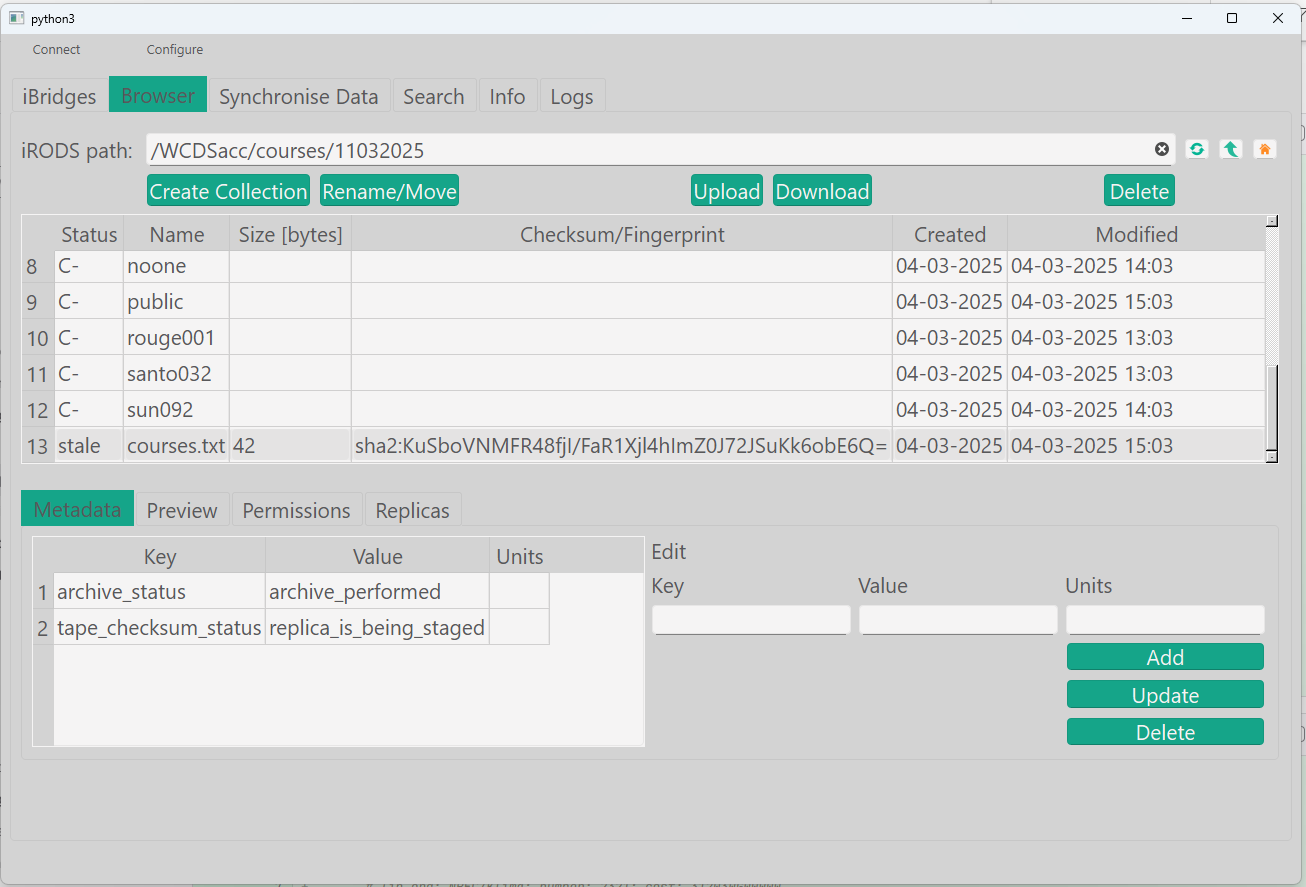 Archive process new metadata