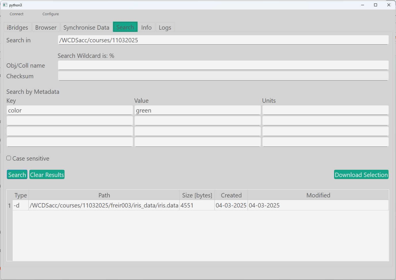 Search by metadata 2